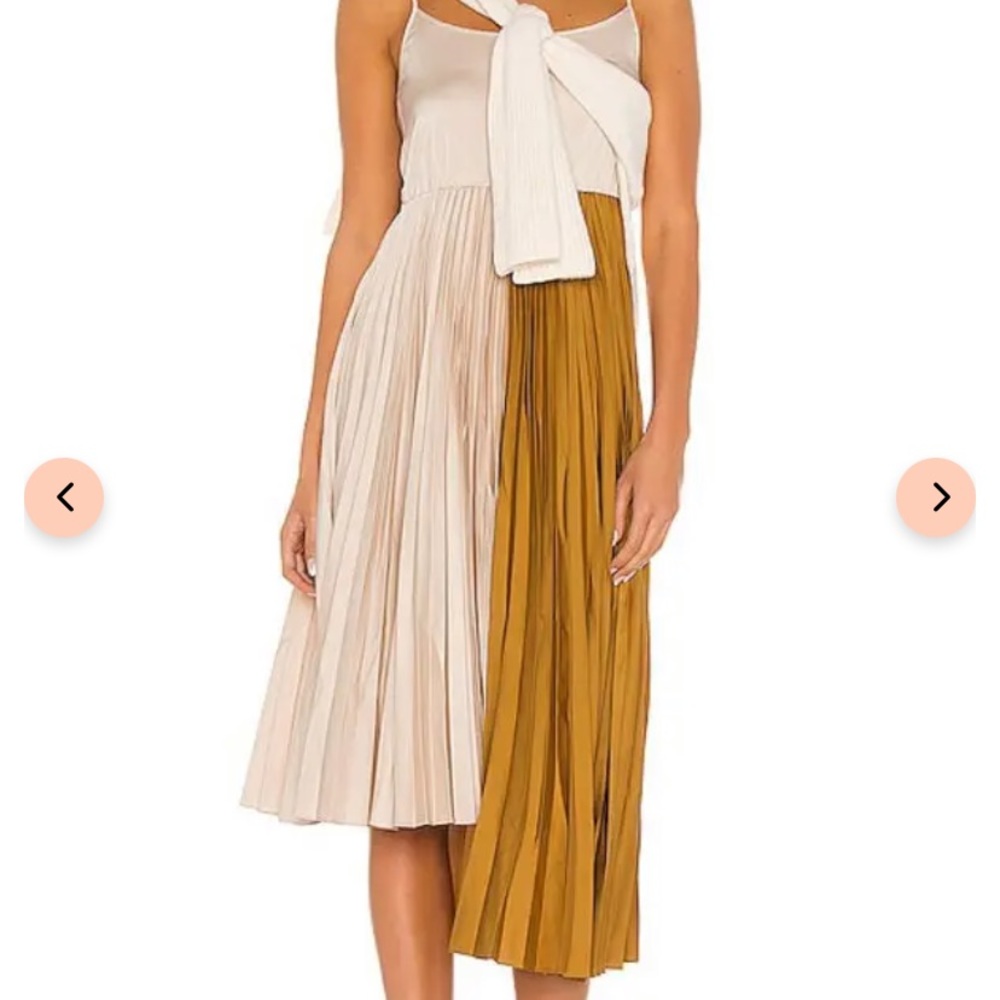All Saints Asymmetrical Satin Dress.